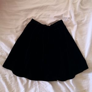 American Apparel black velvet skirt